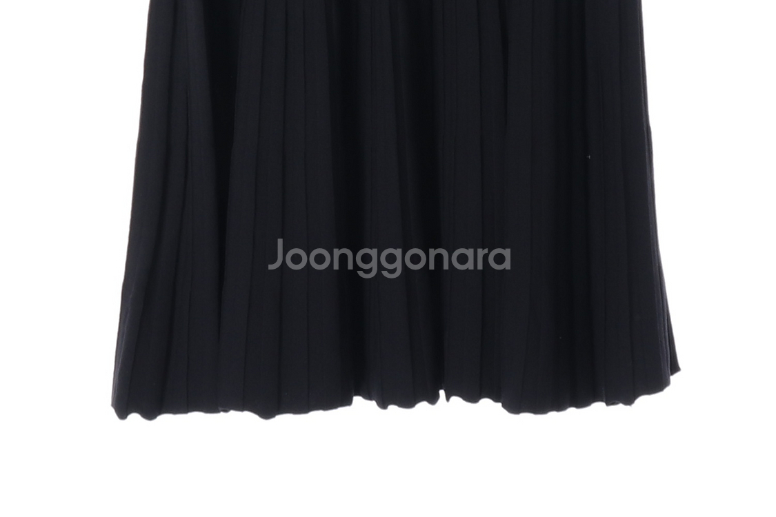 [S]자라 블랙 니트 롱 플리츠스커트 치마--3