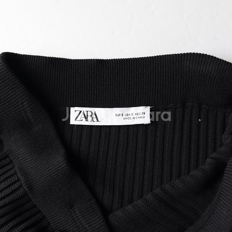 [S]자라 블랙 니트 롱 플리츠스커트 치마--5