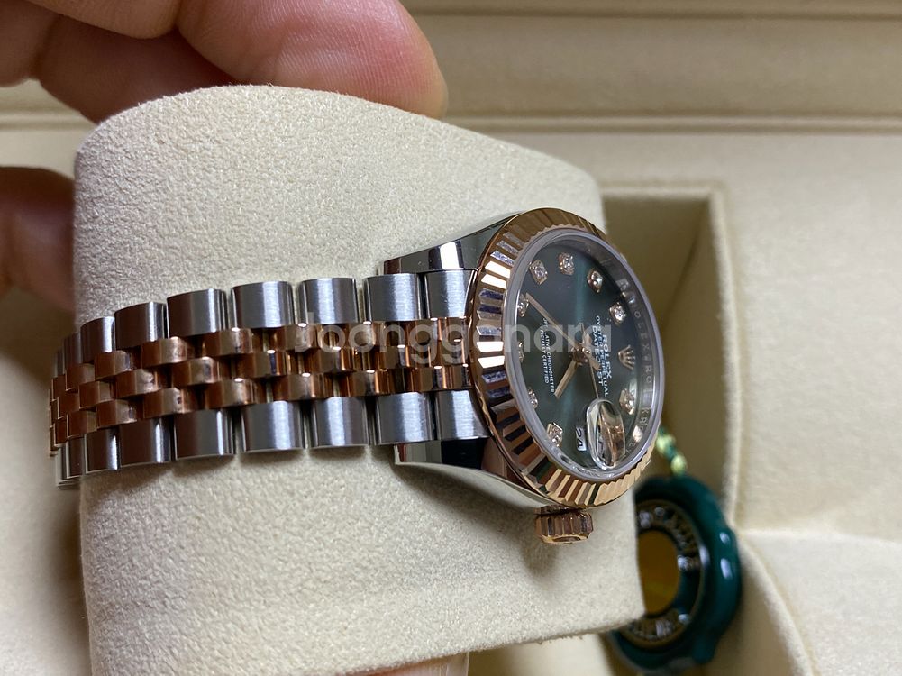 롤렉스 데이저스트 28 올리브그린 텐포 콤비--9
