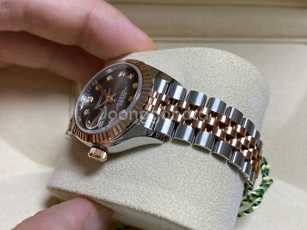 롤렉스 데이저스트 28 올리브그린 텐포 콤비--8