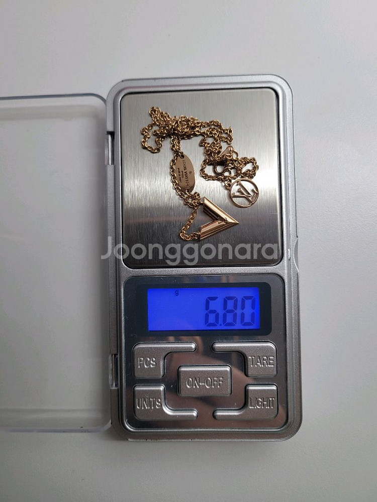 18k 핑크골드 목걸이--1