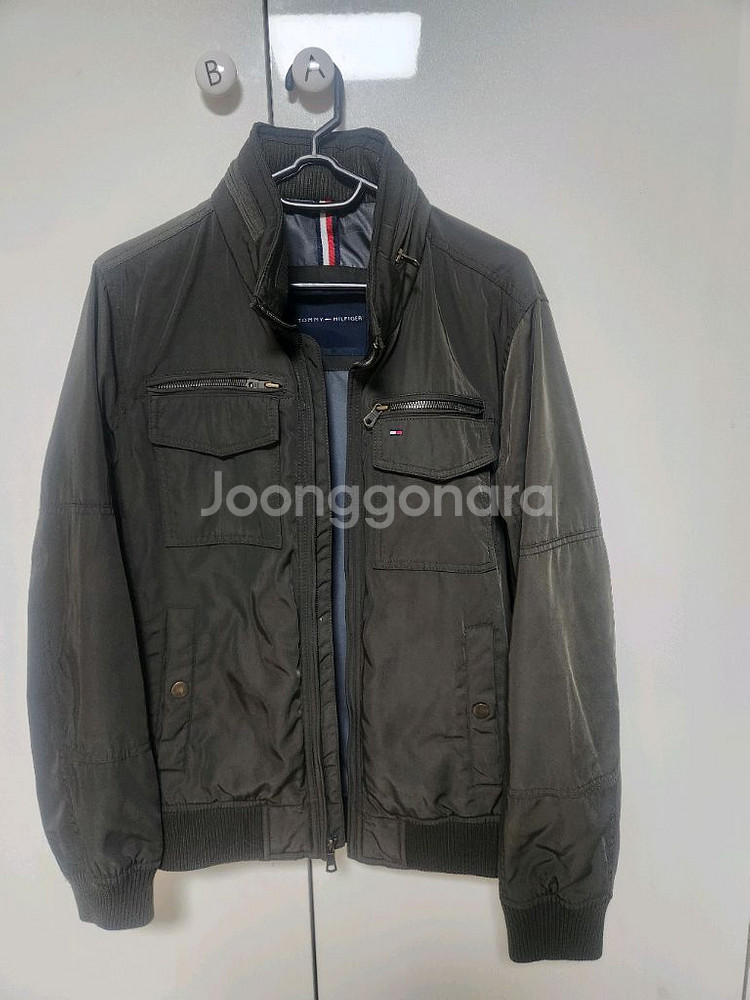 타미힐피거 남성 카키 자켓 (블루종)--0