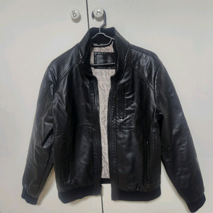 캘빈클라인 블랙 레더 자켓