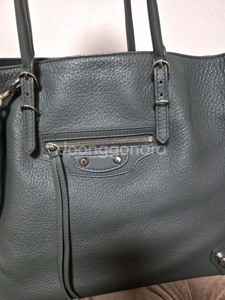 발렌시아가 파피에르 쇼퍼백 그레이--3