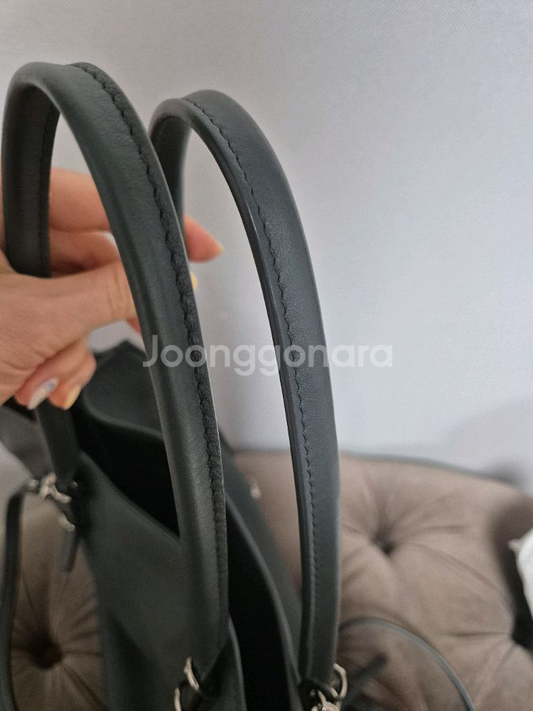 발렌시아가 파피에르 쇼퍼백 그레이--6