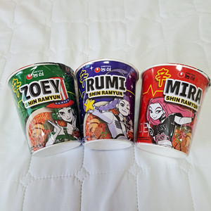 새상품 케이팝 데몬 헌터스 한정판 라면 3종