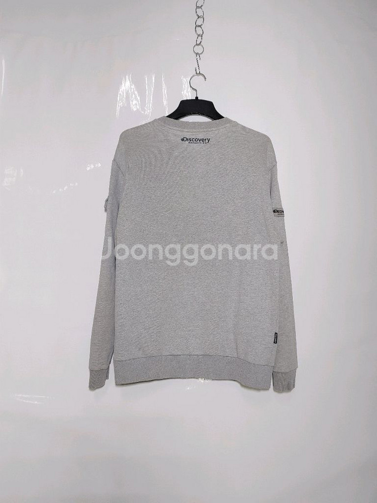 Discovery 디스커버리 그레이 스판 맨투맨--1