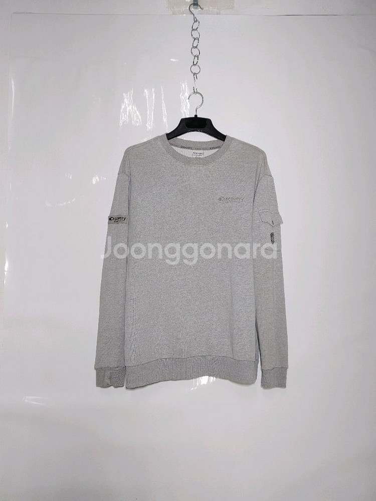 Discovery 디스커버리 그레이 스판 맨투맨--0