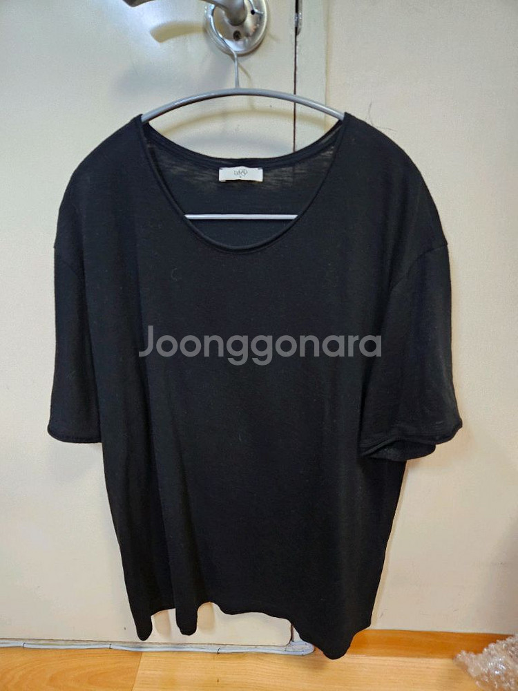 46 2장) 엘무드 슬러브 스쿱넥 하프 슬리브 티셔츠--1