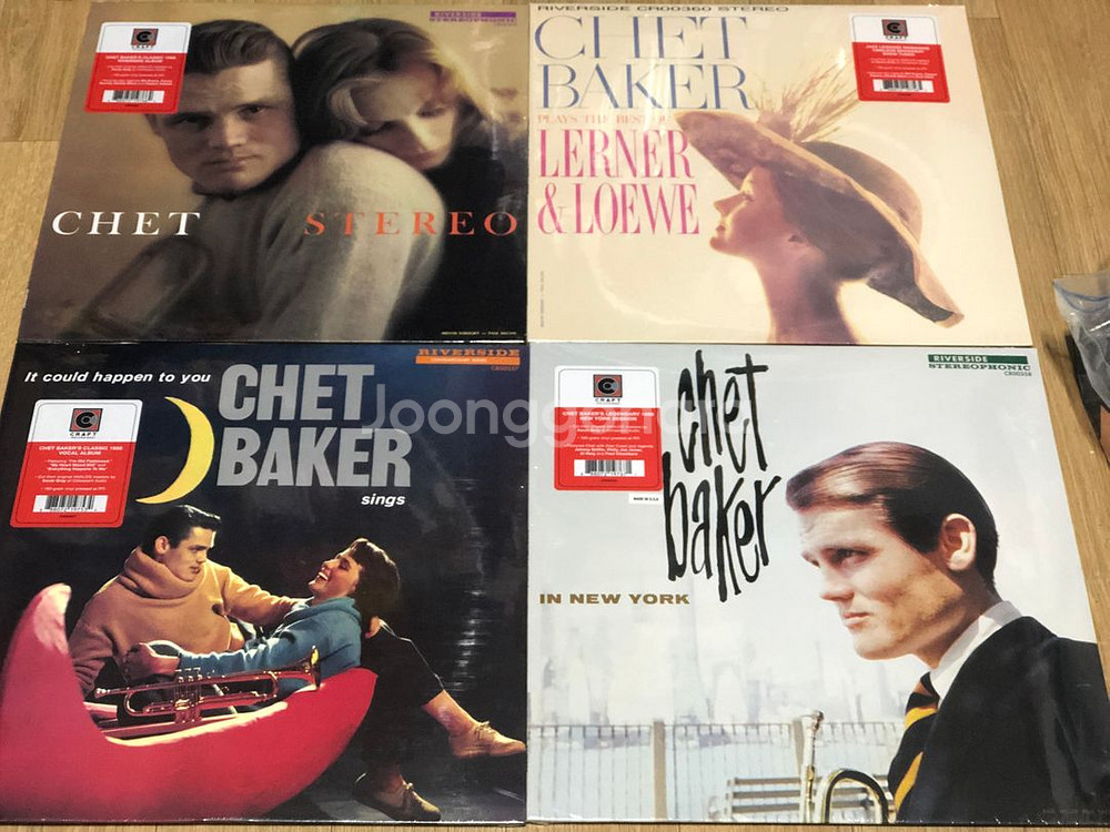 쳇베이커 리버사이드정품 LP 4장 일괄 미개봉--0