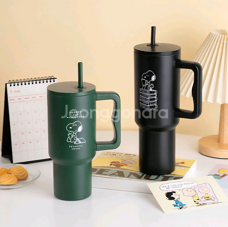 손잡이 빨대 텀블러 2종 (스누피 텀블러)--0