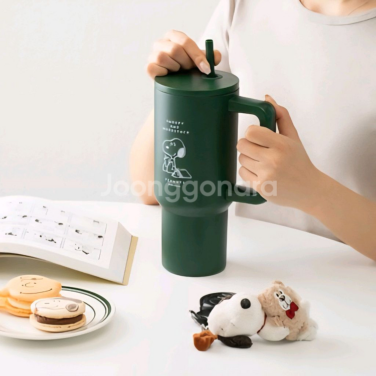 손잡이 빨대 텀블러 2종 (스누피 텀블러)--2