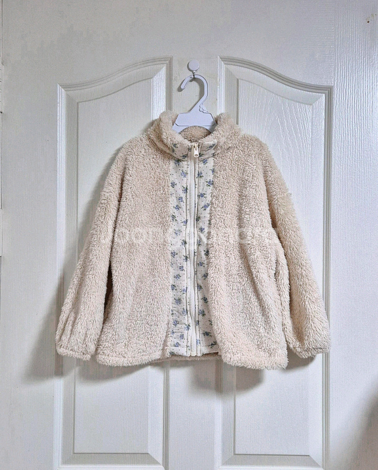 베베쥬 플라워 양털 후리스 집업 자켓(130/7-8Y)--0