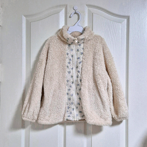 베베쥬 플라워 양털 후리스 집업 자켓(130/7-8Y)