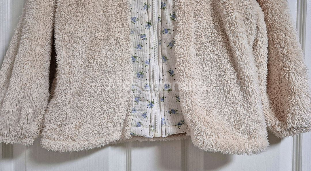 베베쥬 플라워 양털 후리스 집업 자켓(130/7-8Y)--2