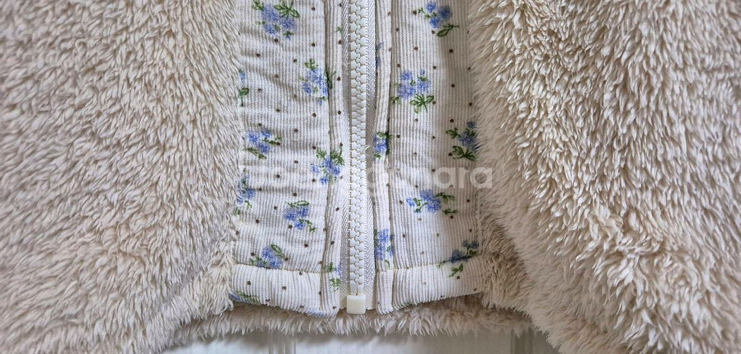 베베쥬 플라워 양털 후리스 집업 자켓(130/7-8Y)--4