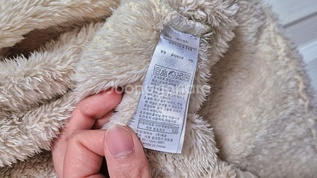 베베쥬 플라워 양털 후리스 집업 자켓(130/7-8Y)--9