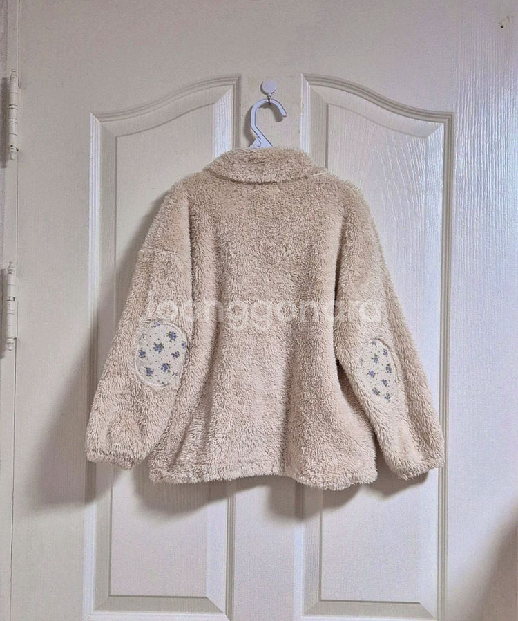 베베쥬 플라워 양털 후리스 집업 자켓(130/7-8Y)--5