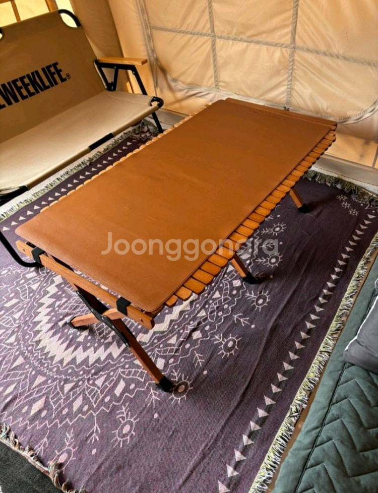 위모캠)원목 우드롤 캠핑테이블120cm(캠핑모자 2개서--0