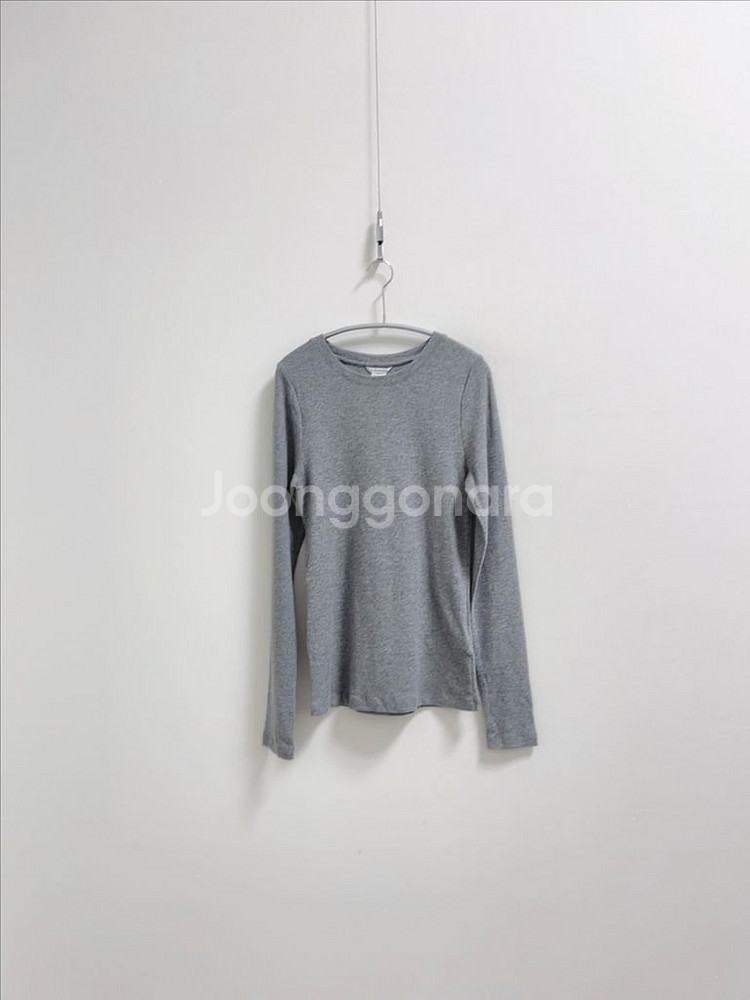 클럽모나코 그레이 골지 티셔츠--0