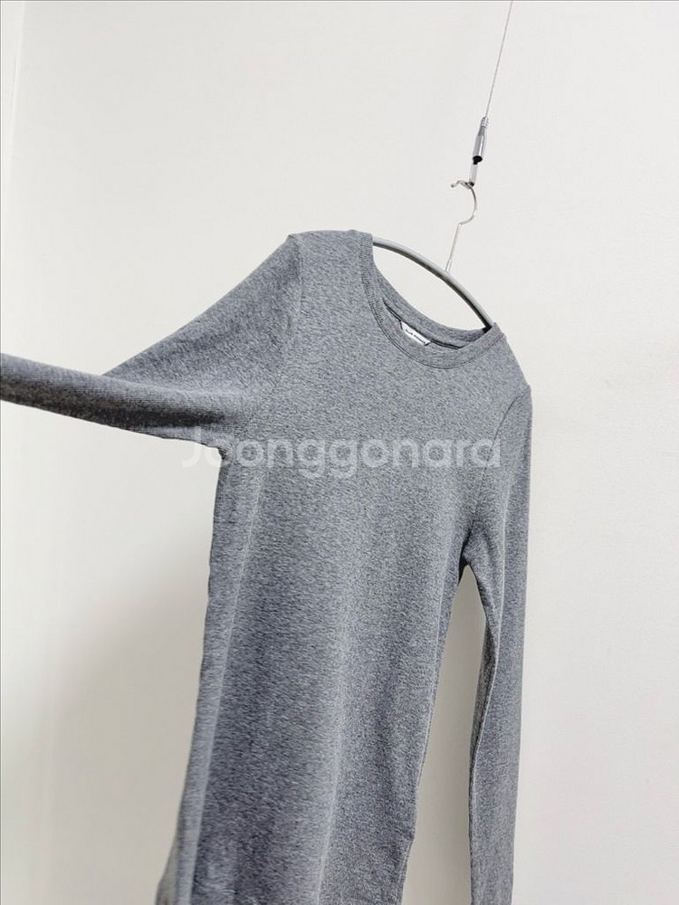 클럽모나코 그레이 골지 티셔츠--3