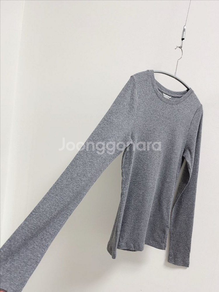 클럽모나코 그레이 골지 티셔츠--2