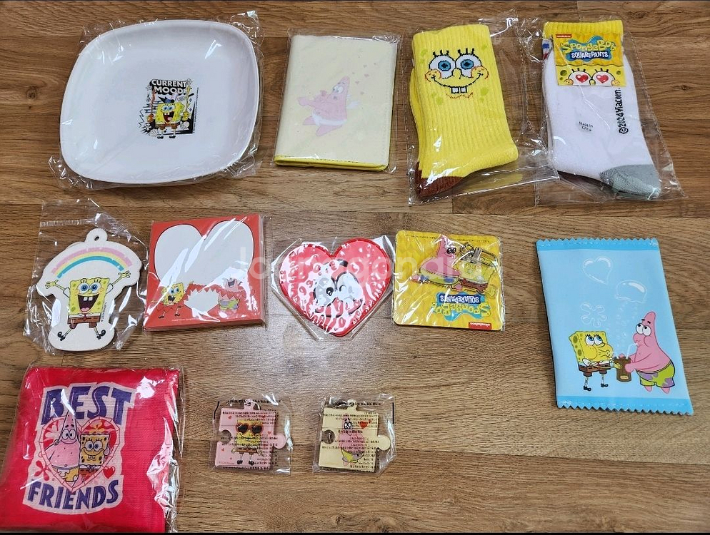 미개봉 스폰지밥 스펀지밥 뚱이 실리콘 티코스터 8500--1