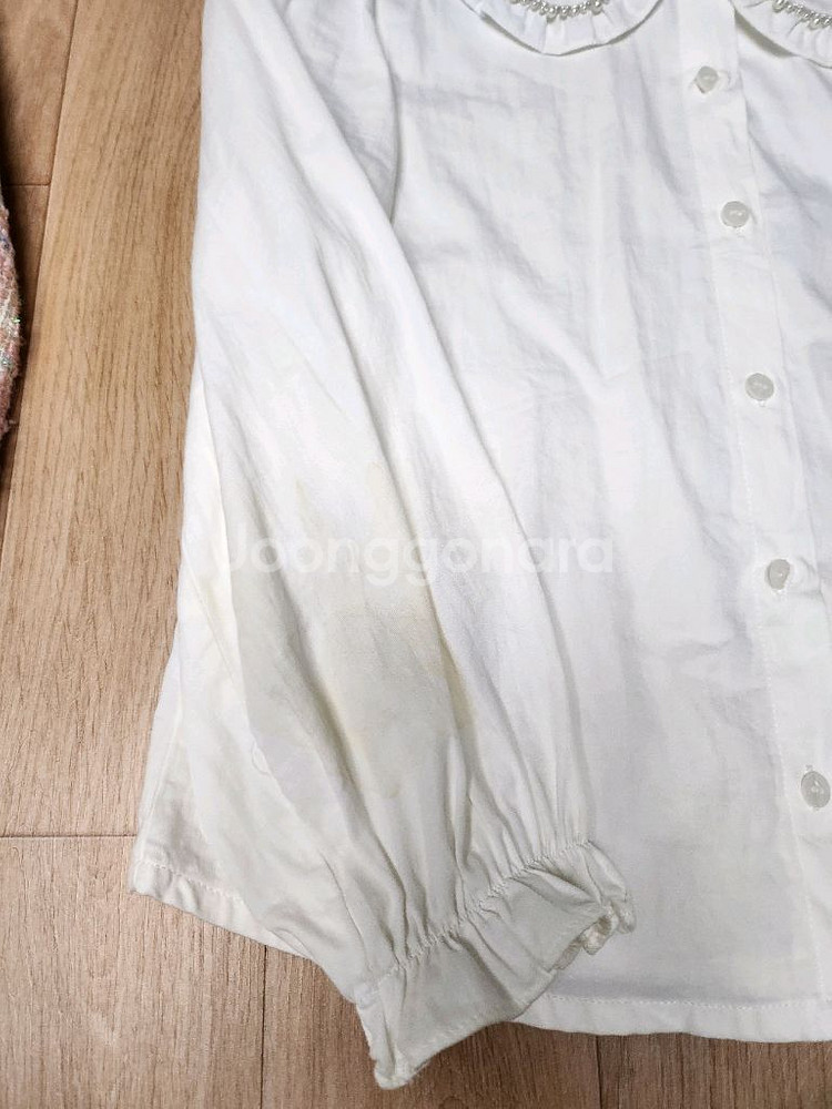 아이러브제이 핑크트위드 자켓 치마 블라우스 구두 일괄판--4