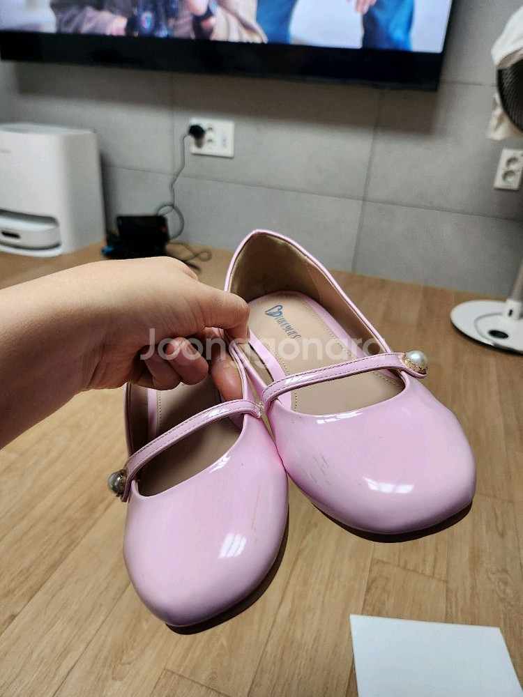 아이러브제이 핑크트위드 자켓 치마 블라우스 구두 일괄판--8