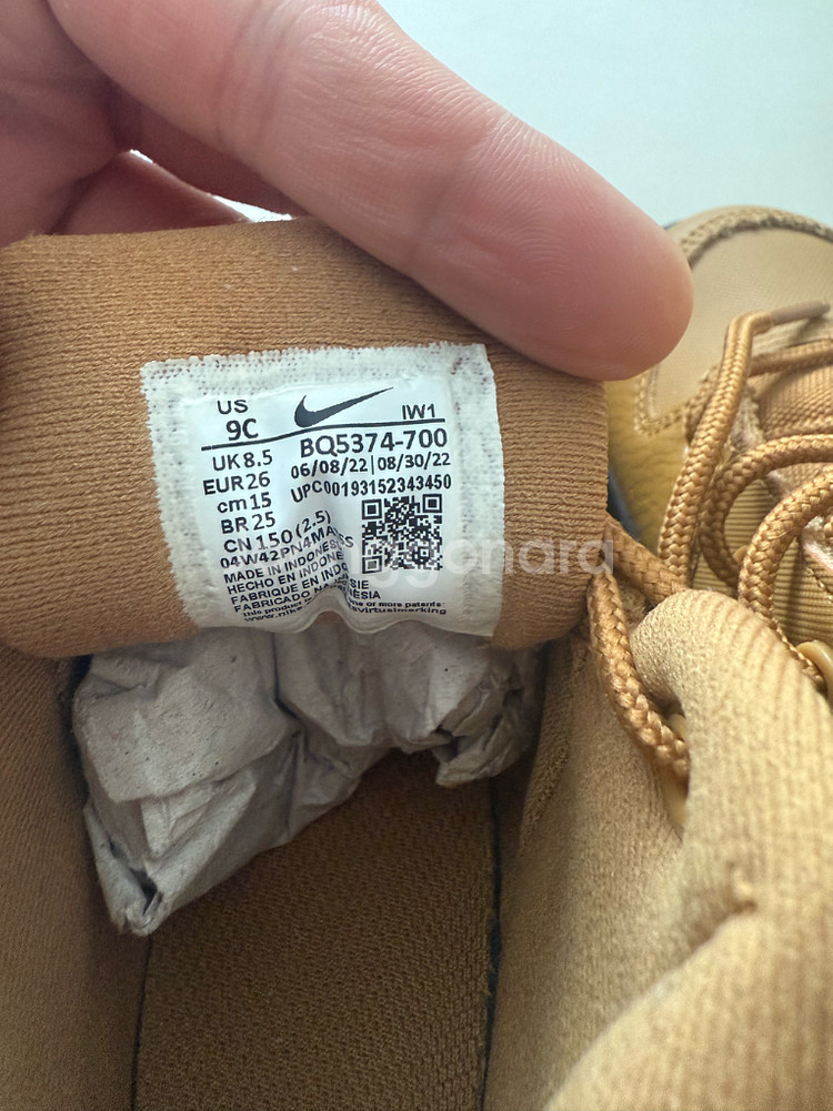 나이키 키즈부츠 유아부츠 레더 마노아 150사이즈 판매--5