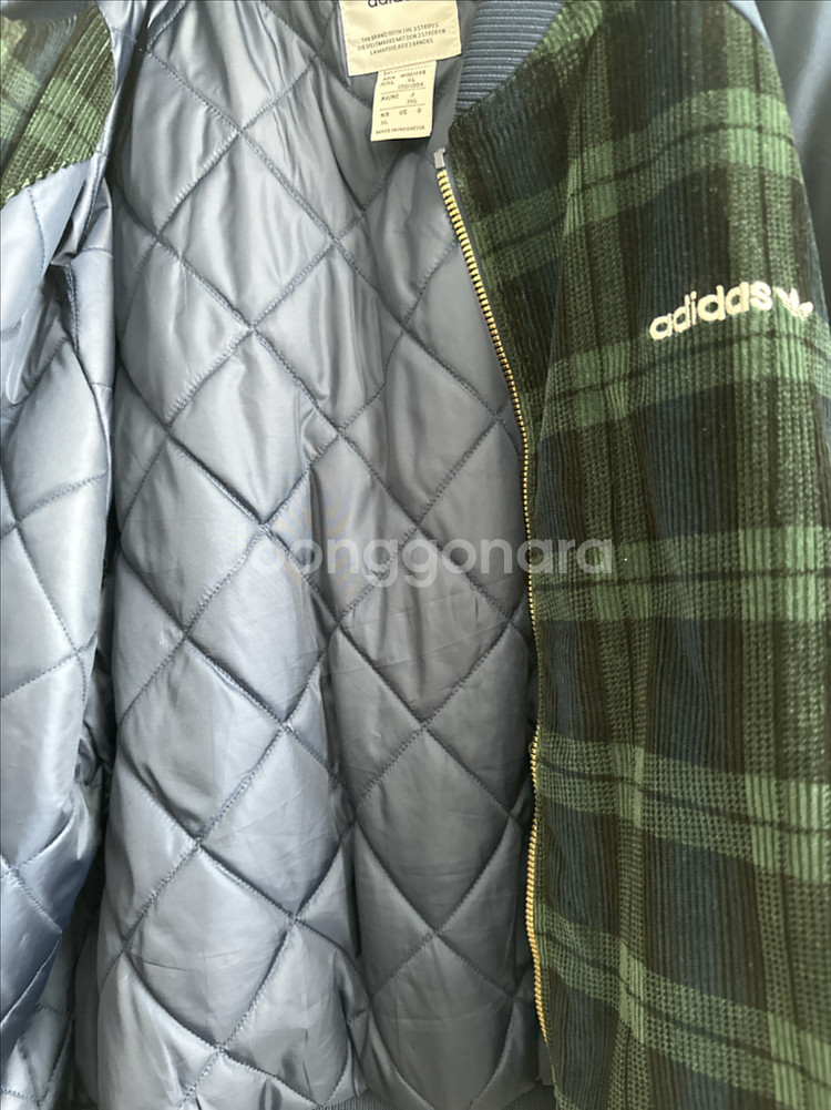 아디다스 체크 봄버 자켓 XL 여성--3