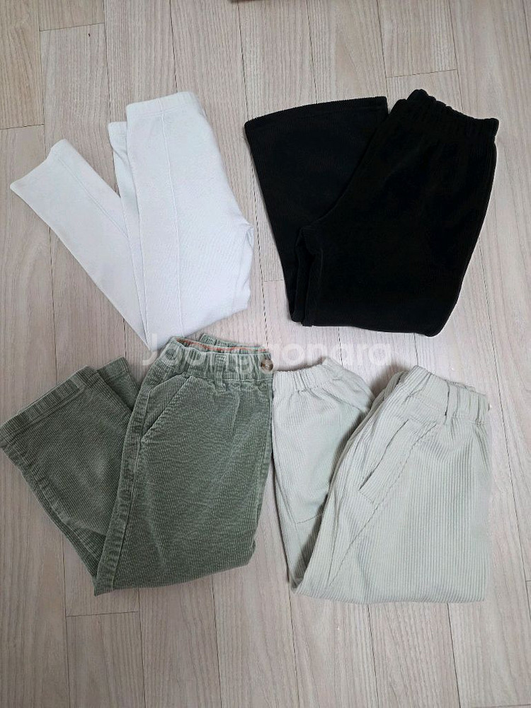 여아겨울팬츠120)아이러브제이+코듀로이팬츠 등 4벌일괄--0