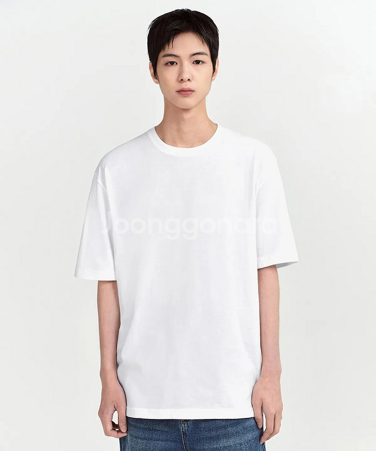 무신사스탠다드 릴렉스핏 크루넥 반팔티셔츠2 M 2장--1