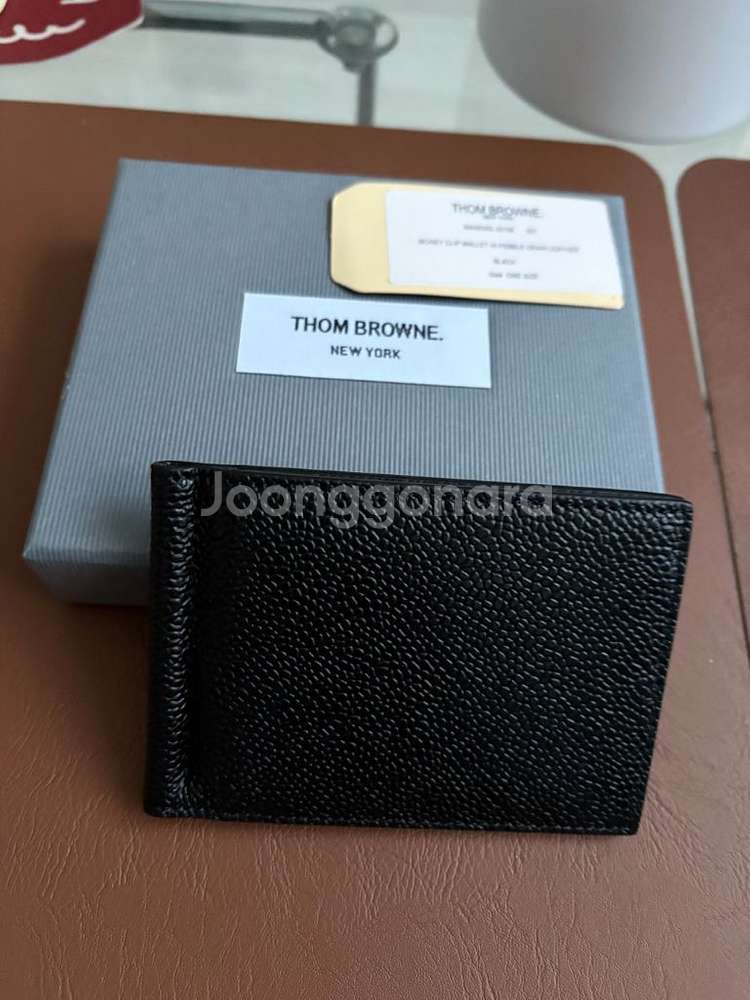 톰브라운 페블 그레인 머니 클립 지갑 블랙 새상품--0