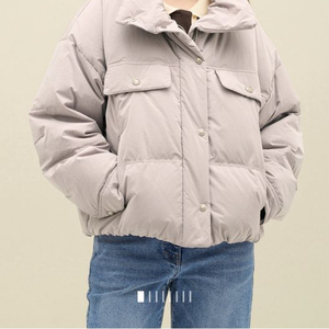 sjsj 하이넥 드롭 구스다운 점퍼