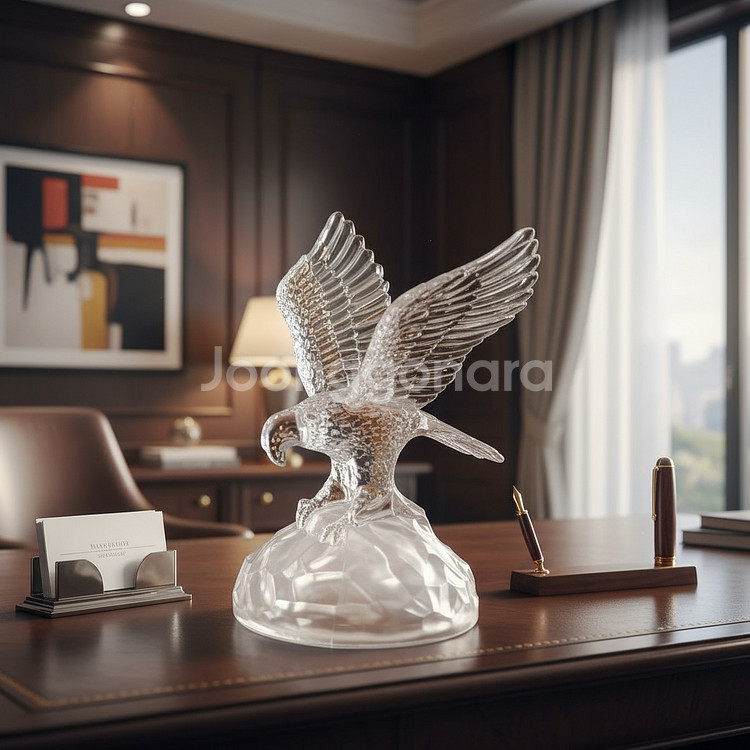 성공과 번영의 상징. 프랑스 최고급 크리스탈 독수리 장--3