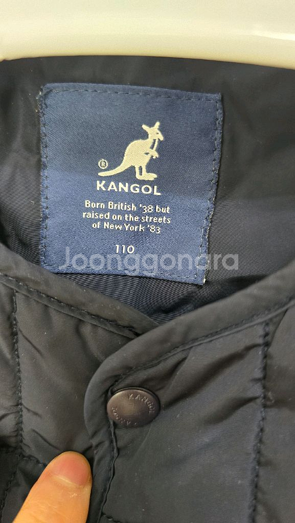 캉골 키즈 퀼팅 조끼 네이비 110--2