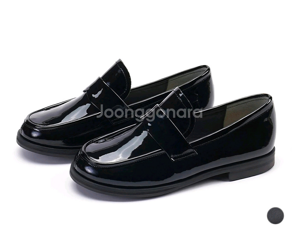 앙뉴 아동용 모러스 블랙창 구두 블랙페이턴트220--1