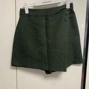 S사이즈) 밀크코코아 다크카키 미니 스커트팬츠 봄가을스