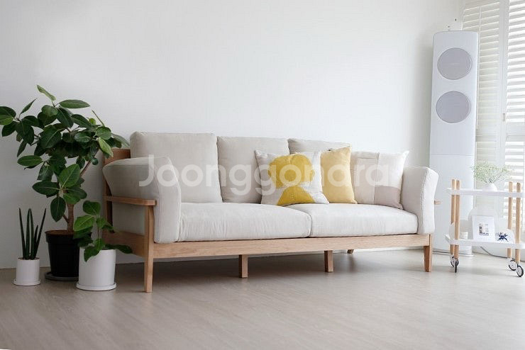 우디크 소파 페브릭소파 3인 원목소파--3