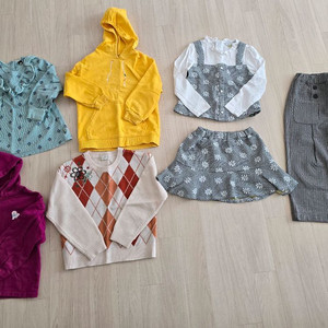 컬리수,페리미츠 외 여아 상의5장,하의2장 일괄(130