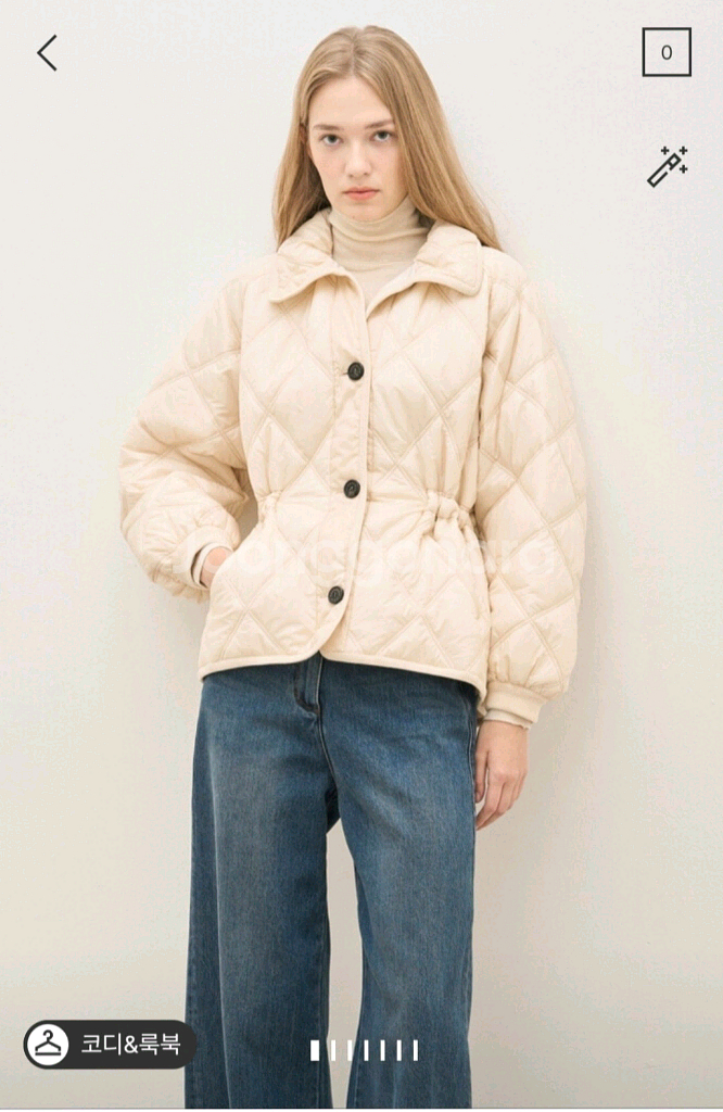 더캐시미어 드로우스트링 퀼팅패딩 55 랑방 마인 타임--0