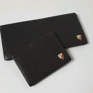 빈티지 람보르기니 가죽 지갑 세트