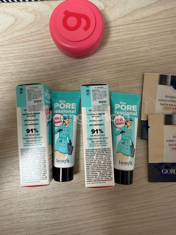 베네피트 프라이머2개+rmk톤업선크림메베+파우치 일괄--4