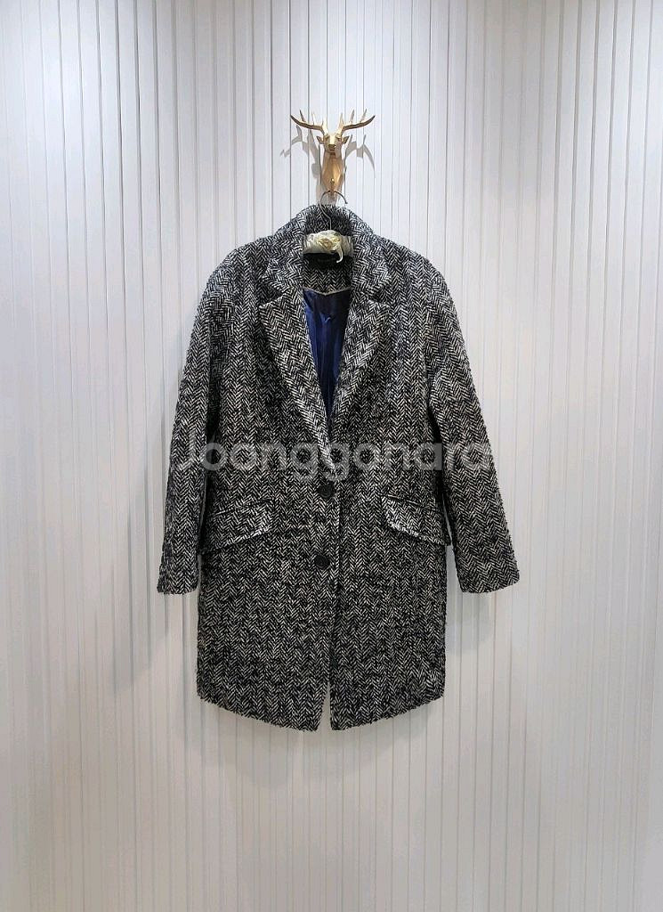 SHESMISS 헤링본 체크 도톰 자켓 (66/F)--1