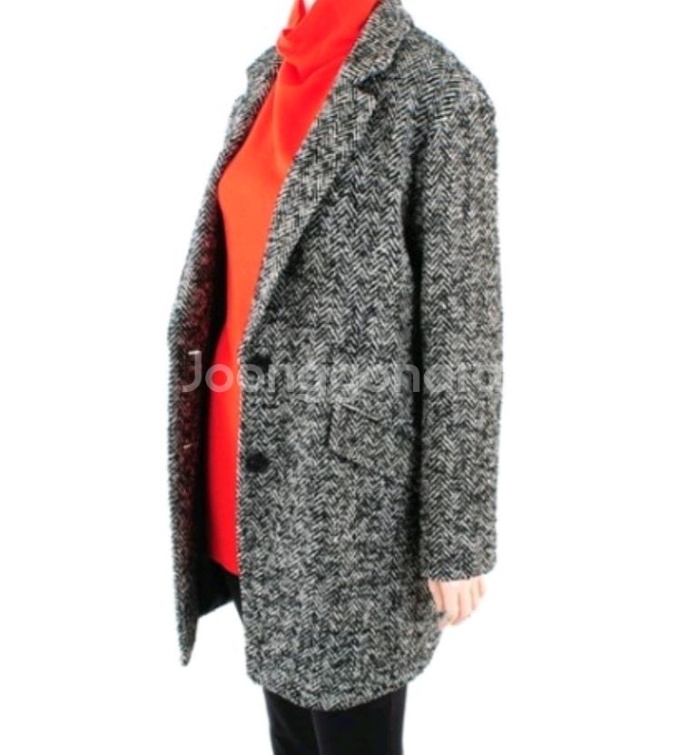 SHESMISS 헤링본 체크 도톰 자켓 (66/F)--0