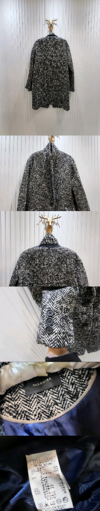 SHESMISS 헤링본 체크 도톰 자켓 (66/F)--2