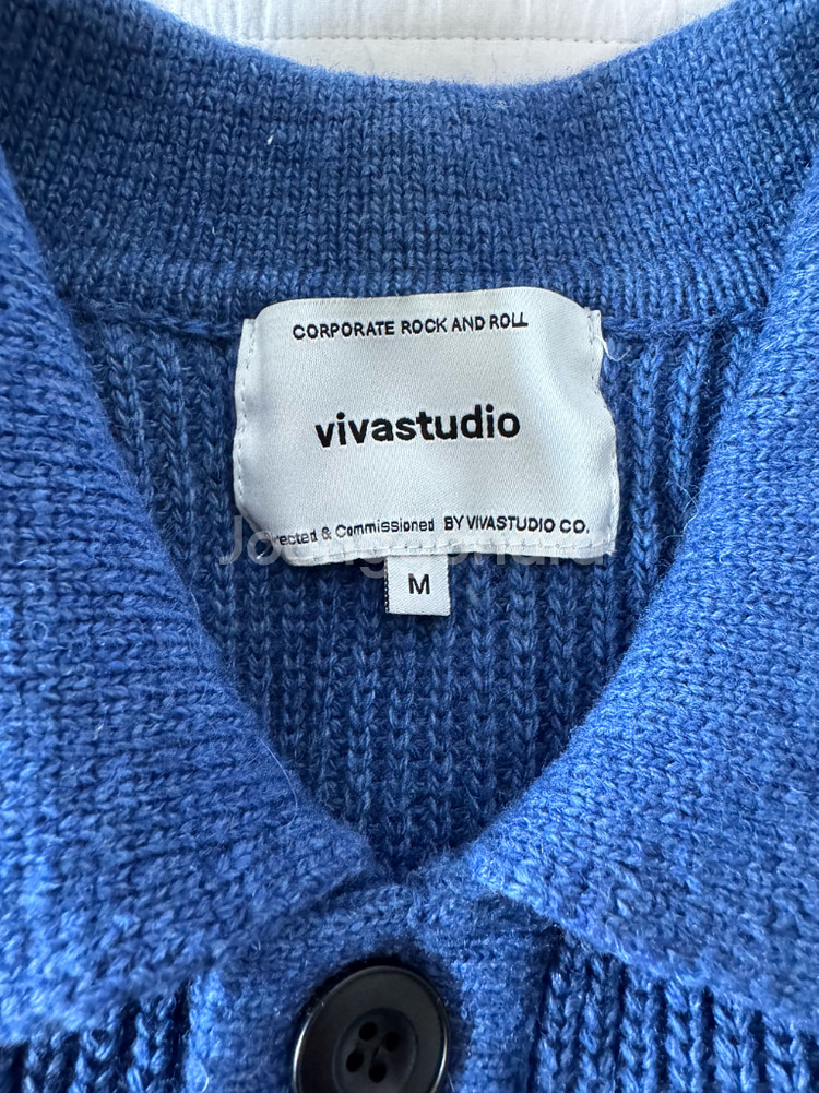 비바스튜디오 BUTTON CARDIGAN KA [BLU--1