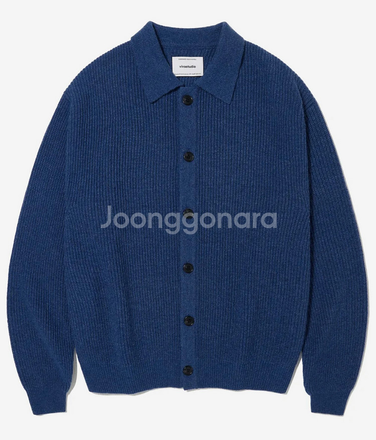 비바스튜디오 BUTTON CARDIGAN KA [BLU--2