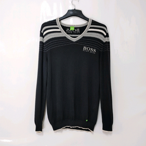 HUGO BOSS 휴고보스 남성 브이넥 긴팔 니트티